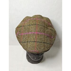 Hackett London Wool Tweed Flat Cap patchwork Men's Size Large Hat Lined